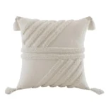 Tasseled Tufted Cushion Cover Natural - 45 x 45cm