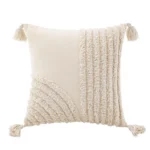 Tasseled Tufted Cushion Cover Natural - 45 x 45cm