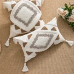 Velvet Geometric Embroidery Throw Pillowcase - 45 x 45cm And 35 x 50cm