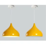 Vintage Industrial - Metal Ceiling Hanging Pendant Shade - Yellow