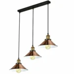 3 Modern Style Ceiling Pendant Lights - Metal Lampshades