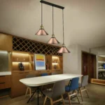 3 Modern Style Ceiling Pendant Lights - Metal Lampshades