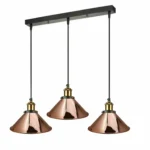 3 Modern Style Ceiling Pendant Lights - Metal Lampshades