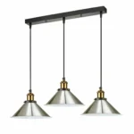 3 Modern Style Ceiling Pendant Lights - Metal Lampshades