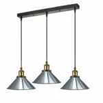 3 Modern Style Ceiling Pendant Lights - Metal Lampshades