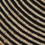 Handmade Jute Rug With Spiral Design - Black - 90cm