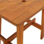 Classic Rectangular Stool - Solid Acacia Wood - 45 x 29 x 45cm