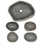 River Stone Oval Sink Basin - 45 x 53cm