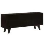 TV Cabinet - Solid Mango Wood - Black And Brown - 120 x 30 x 50cm