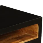 TV Cabinet - Solid Mango Wood - Black And Brown - 120 x 30 x 50cm