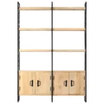 4 Tier Bookcase - Solid Mango Wood - 124 x 30 x 180cm