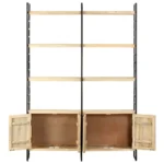 4 Tier Bookcase - Solid Mango Wood - 124 x 30 x 180cm