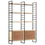 4 Tier Bookcase - Solid Mango Wood - 124 x 30 x 180cm