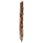 Round Rustic Wall Mirror - Teak - 40cm