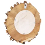 Round Rustic Wall Mirror - Teak - 40cm