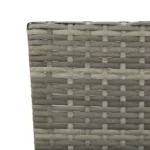 2 in 1 Poly Rattan Garden Bench With Cushions - Grey - 176cm