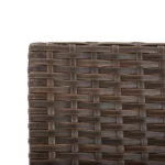 2 in 1 Poly Rattan Garden Bench With Cushions - Brown - 176cm