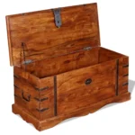 Storage Chest - Solid Acacia Wood - Honey Finish - 90 x 40 x 40cm