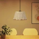 Wicker Ceiling Lamp Shade - White - 50 x 30cm