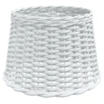 Wicker Lamp Shade - White - 40 x 26cm