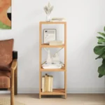 4-Tier Shelf - Solid Oak Wood - 40 x 30 x 112cm