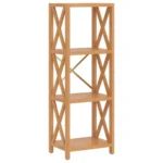 4-Tier Shelf - Solid Oak Wood - 40 x 30 x 112cm