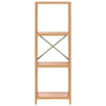 4-Tier Shelf - Solid Oak Wood - 40 x 30 x 112cm