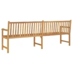 Sanded Teak Garden Bench - Hard Wood - 228 x 62.5 x 90cm