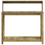 Potting Table/Bench With Shelves - Impregnated Wood Pine - 108 x 50 x 109.5cm