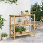 3-Layer Bamboo Shelf 100 x 40 x 90cm