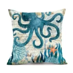 4 Eye-Catching Coastal Motif Cushion Covers - 45cm x 45cm