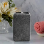 Stone-Effect Bathroom Accessory Set