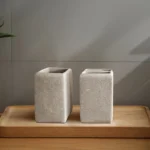 Stone-Effect Bathroom Accessory Set