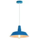 Modern Adjustable Hanging Bowl Pendant Lamp - Light Blue