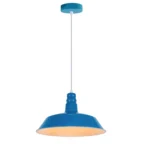 Modern Adjustable Hanging Bowl Pendant Lamp - Light Blue