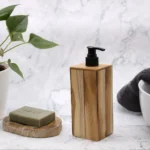 Natural Java Teakwood Soap Dispenser - Square