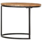 x2 Round Nesting Side Tables - Solid Acacia Wood