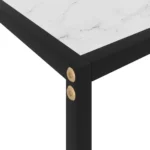 Modern Console Table - Tempered Glass - White - 120 x 35 x 75cm