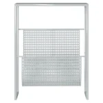 Silver Metal Magazine Rack - 35 x 15 x 45cm