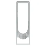 Silver Metal Magazine Rack - 35 x 15 x 45cm