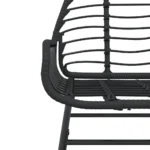 x2 Black Poly Rattan Garden Chairs - 57 x 60 x 86cm