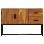 Sideboard - Acacia Wood Natural Wood Grains - Brown - 110 x 30 x 70cm