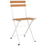 4 Folding Bistro Chairs - Acacia Wood - Steel