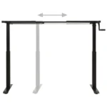 Manual Height Adjustable Standing Desk Frame With Hand Crank - Black