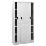 Steel Office Cabinet With Sliding Door - Light Grey - 90 x 40 x 180cm