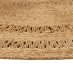 Round Hand-Braided Jute Rug - 120cm