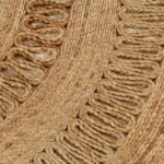 Round Hand-Braided Jute Rug - 120cm