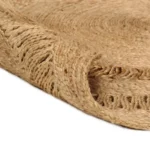 Round Hand-Braided Jute Rug - 120cm