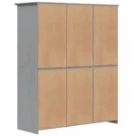 3 Door Bodo Wardrobe - Solid Pine Wood - Grey - 151.5 x 52 x 176.5cm