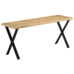 Wooden Bench With Live Edge - Solid Mango Wood - 105 x 33 x 45cm